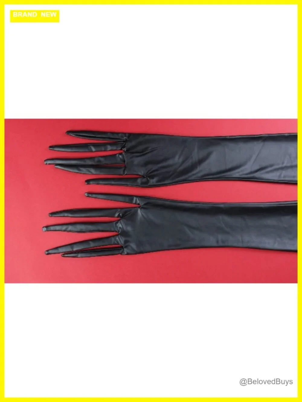 Women's Faux Leather Long Gloves Opera Costume Gloves Beyond Elbow Gloves 0438